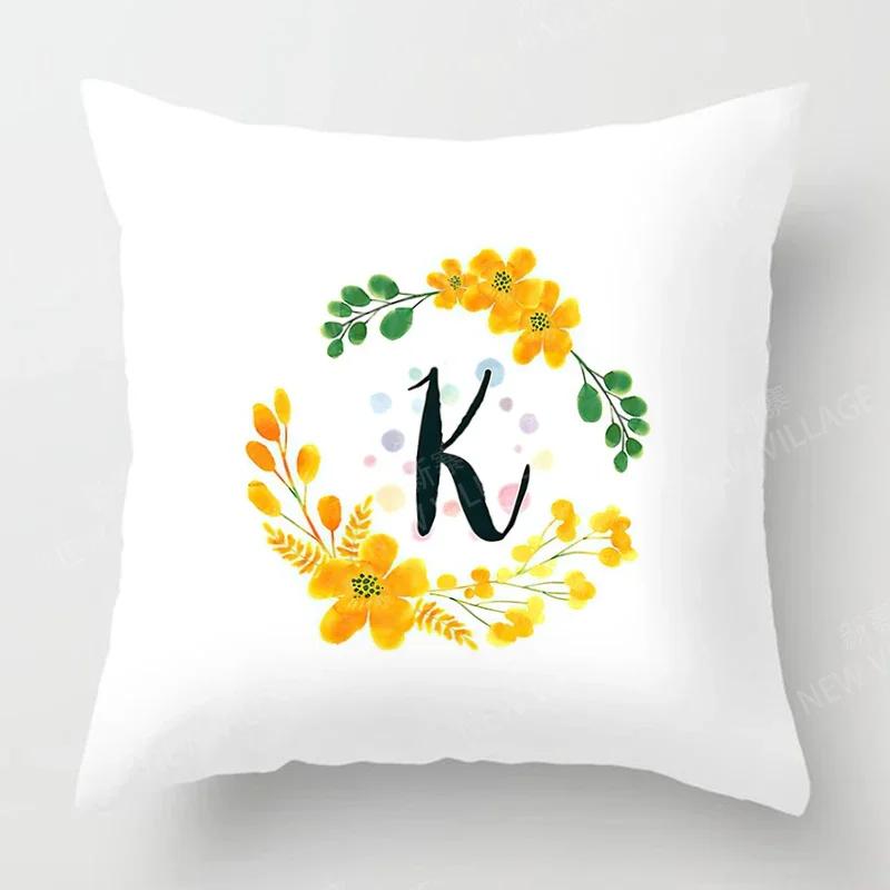 Nordic Fall Home Decor Autumn Throw Pillow Case Sofa Cushion Cover Modern  Letter