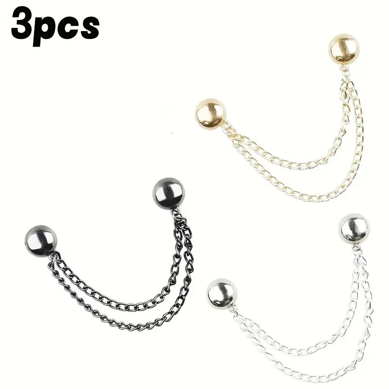 

8pcs Pants Leg Magnetic Fixed Clip Trousers T-shirt Adjustable Fixing Clip with Chain Clothing Magnet Button Garment Buckle