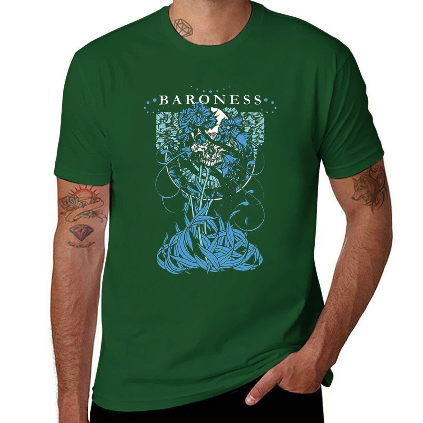 

new baroness T-Shirt valentines clothes Luxury man hippie clothes t shirts for men cotton 4XL