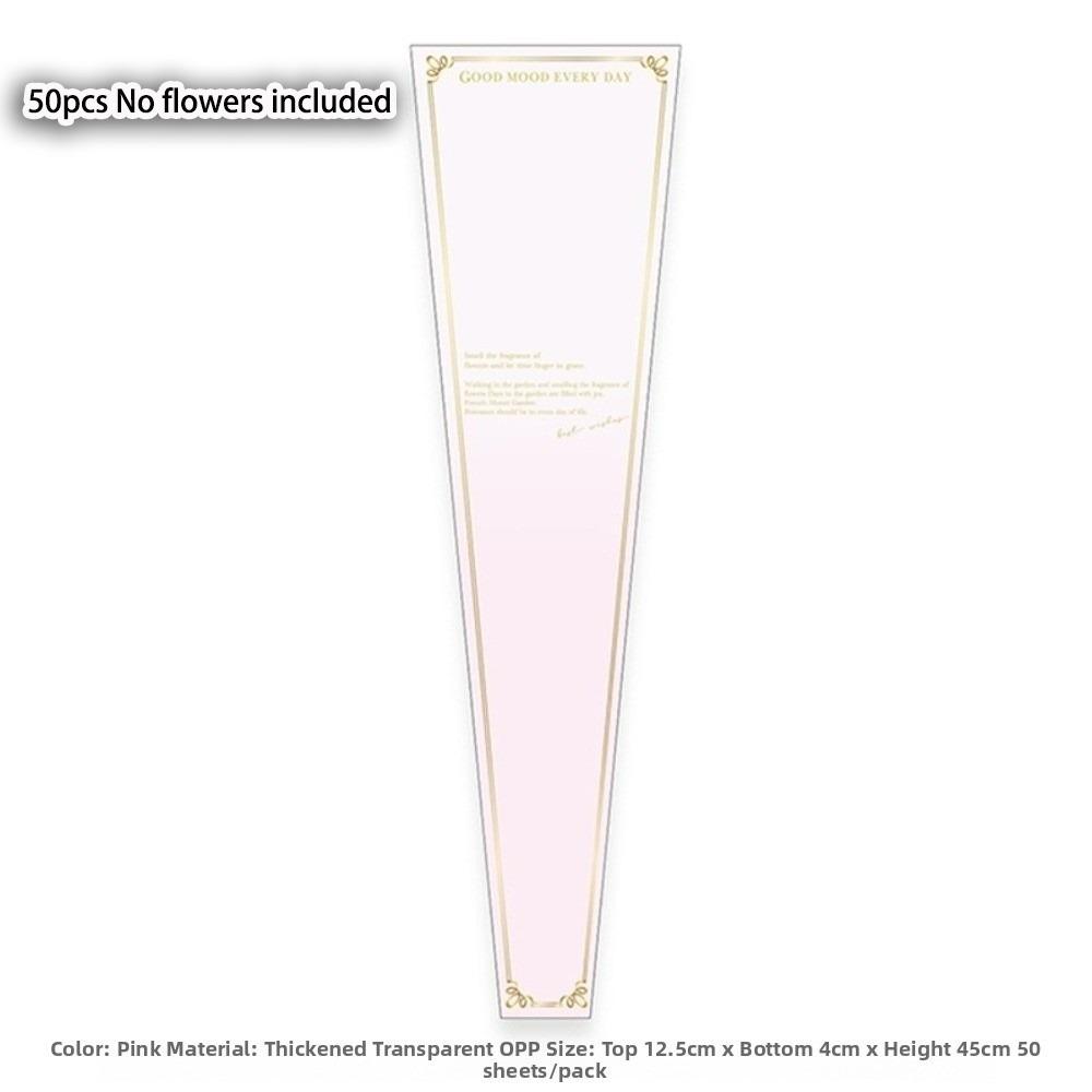 50pcs Waterproof Flower Packaging Bag Transparent Bouquet Packaging Sleeve  Anniversary