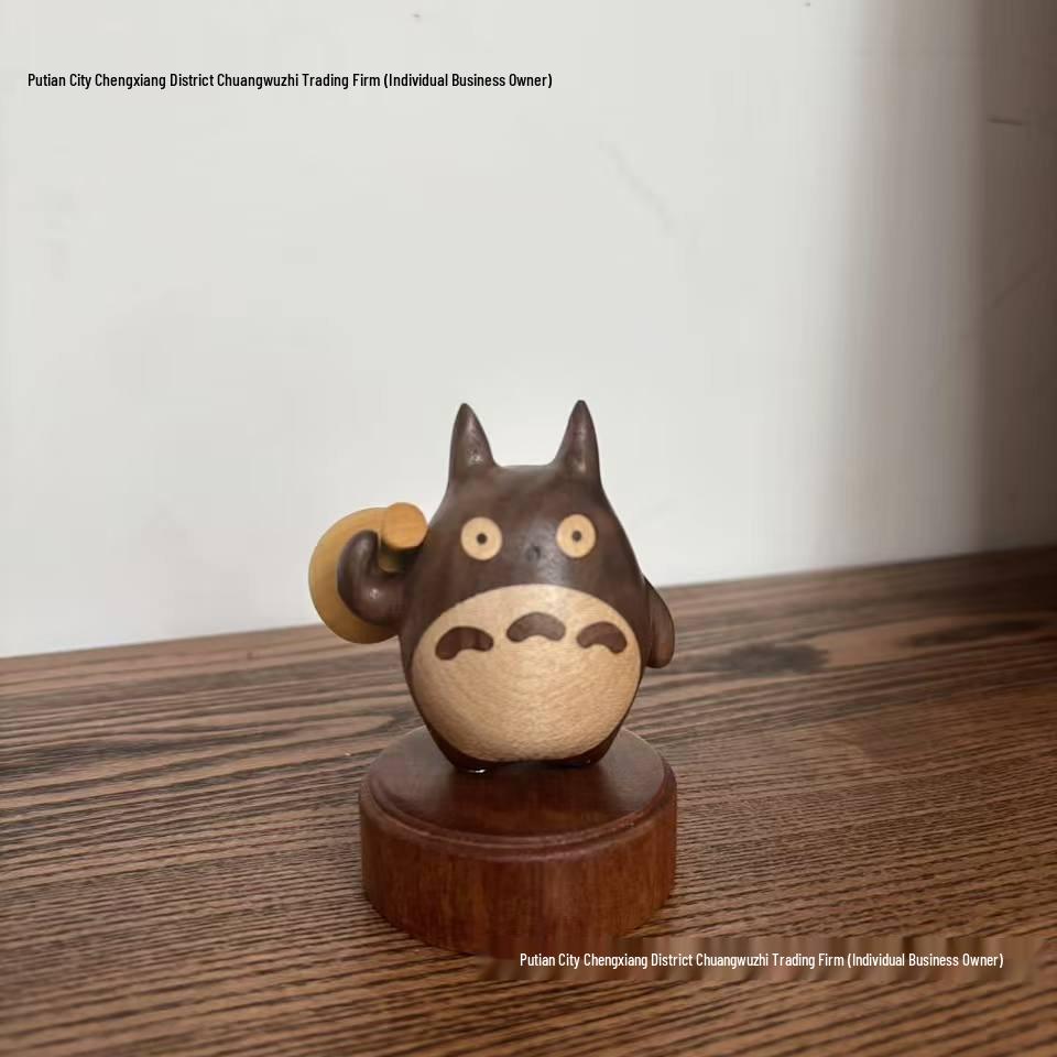 Massivholz Totoro und No-Face Figuren - Niedliche Wohnzimmerdeko und Geschenke