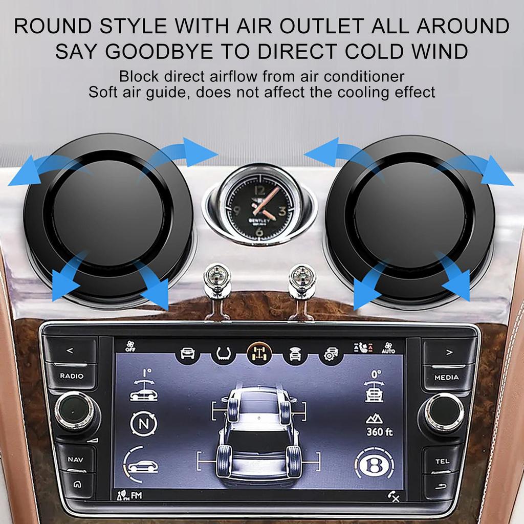 Car Air Conditioning Deflector Air Conditioner Car Vent Wind Guide 2 Pieces Easy Install Redirector Detachable For Pregnant