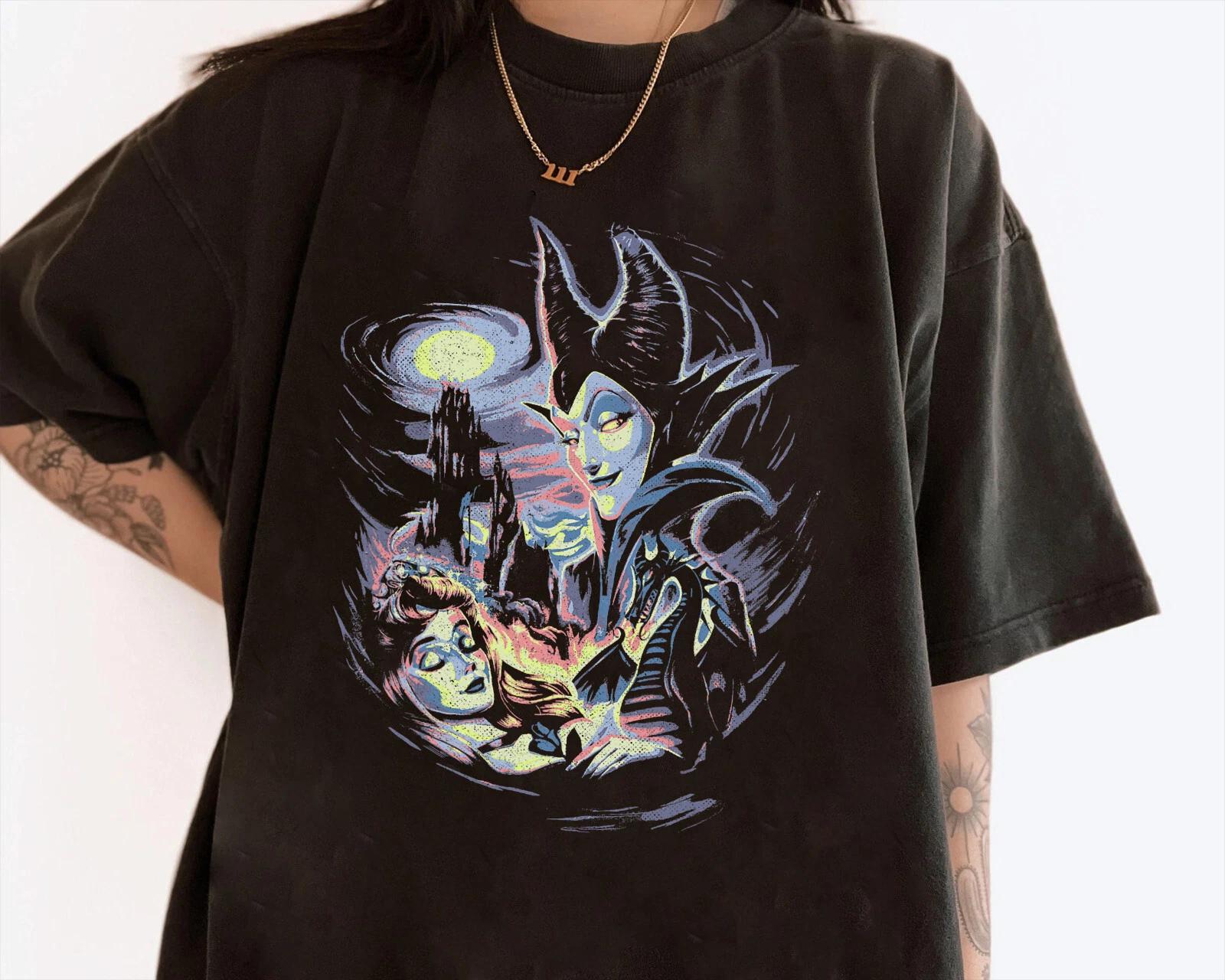 Disney Sleeping Beauty Maleficent Painting Graphic Unisex Adult Kid Shirt 2XL