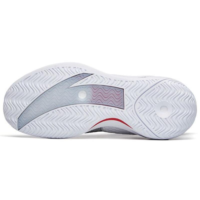 Anta Alien 3 Nitrogen Technology Cushioning Anti-Slip And Wear-Resistant Mid-Top Basketball Shoes White Black Sneakers 112211601-1