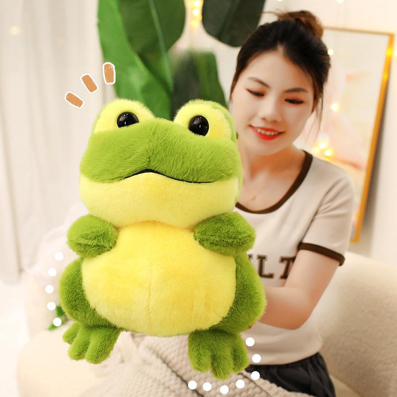 Cartoon Cute Green Croaking Frog Doll Plush Toy Doll Children Sleeping Comfort Pillow Doll Gift
