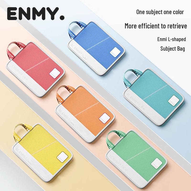 Enmi L-Shaped Mesh Zipper Subject File Bag