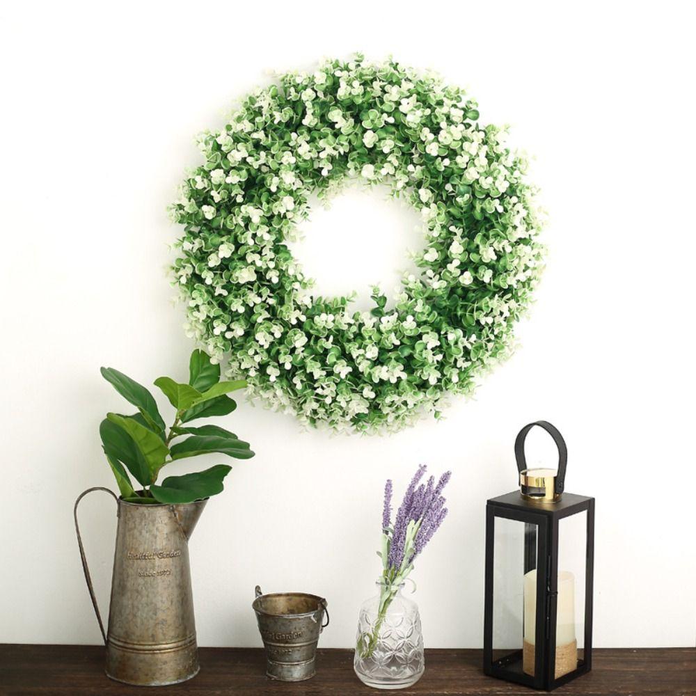 

Reusable Simulation Eucalyptus Round Eucalyptus Wreath Fake Flowers Home