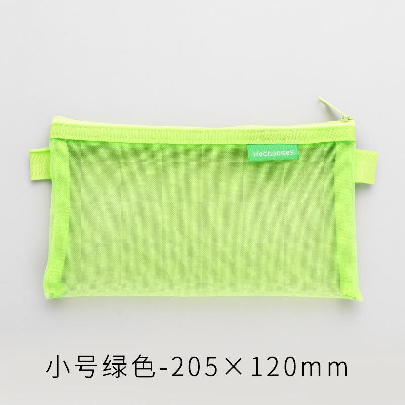 

Простой и прозрачный сетчатый пенал-сумка для хранения, портативный пенал для студентов, вместительная сумка для канцелярских принадлежностей