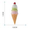 3/6Pcs Iron Resin Dollhouse Miniature Ice Cream Stand Ice Cream Cone Holder Model Decor Toy Doll House Accessories