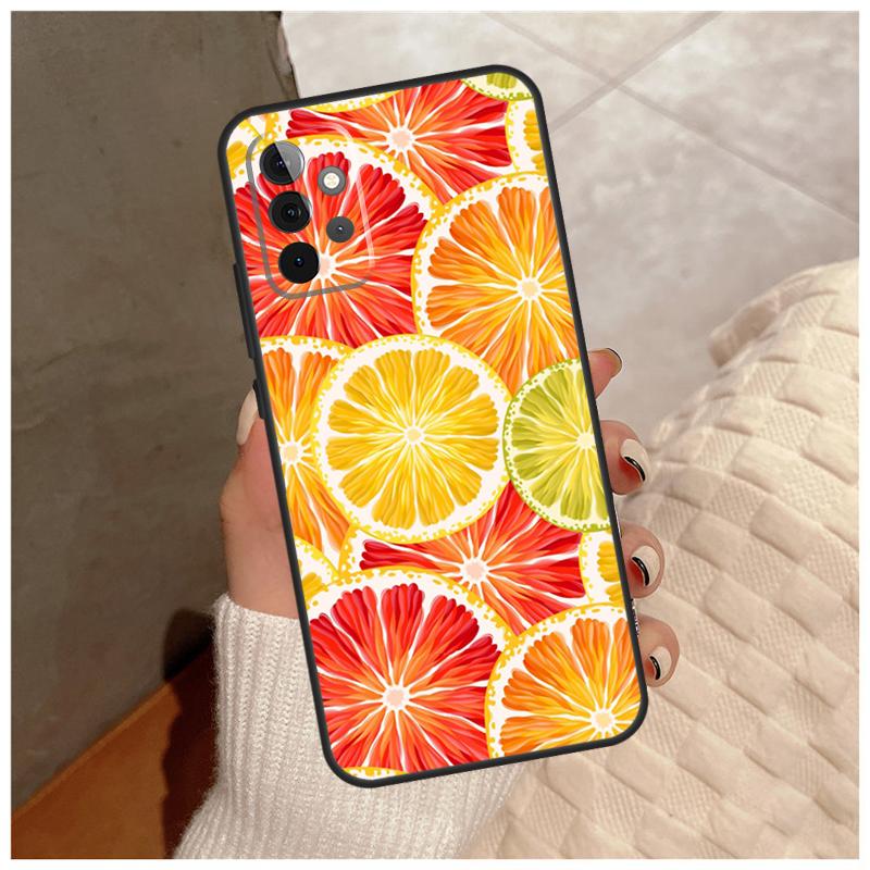Summer Fruit Orange For Samsung Galaxy A13 A33 A53 A34 A54 A14 A15 A16 A26 A36 A56 A12 A32 A52 A06 A35 A55 Case