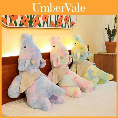 Popular Cartoon Style Tie-dye Dragon Plush Toy Pillow Wholesale Perfect Birthday Gift
