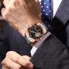 POEDAGAR Luxury Men Clock Hollow Tourbillon Automatic Mechanical Watch Waterproof Luminous Stainless Steel Watches+Box