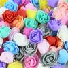 200Pcs Teddy Bear Roses 3cm PE Foam Rose Head Artificial Flower Home Decorative Wreath Wedding Valentines Day DIY Gift
