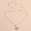 Hollow Choker Star Pendant Necklace Zinc Zinc Alloy Korean Clavicle Chain  for Women Men