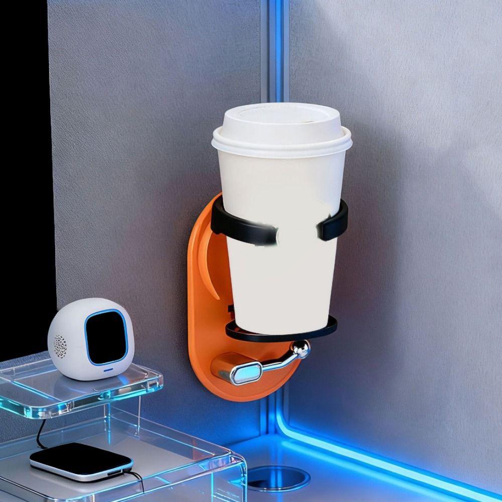 No Punching Folding Cup Holder Wall Mounted Drink Holder Multi-functional Cup Storage Rack  Bedroom