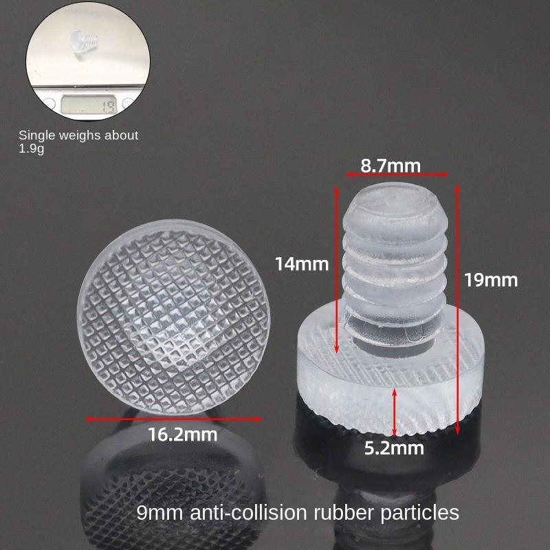 20Pcs Clear Rubber Embedded Furniture Bumper Table Chair Leg Feet Bottom Glide Slide Pad Floor Protector Shockproof Accessories