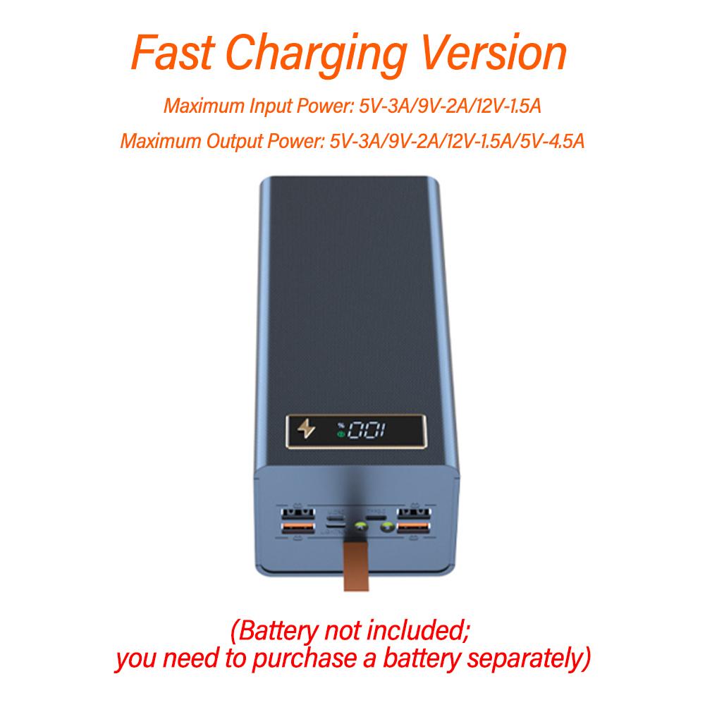 Detachable No Welding 24 Cells 18650 Power Bank Kit DIY Mobile Power Supply Shell Wireless Charging Module 18650 Lithium Battery