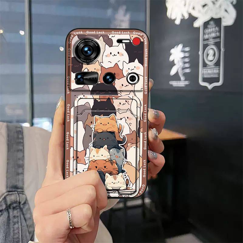 

Мягкий чехол Силиконовый чехол для телефона Для ZTE Nubia Z70 Ultra Пылезащитный защитный Противоударный С карманом для карт Слот для карт Полная защита ZTE Nubia Z70 Ultra