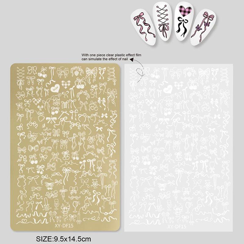 Large Nail Stamping Plates Butterfly Flower Pattern Stainless Steel Stencil Nail Art Stamps Geometry Template Nail Tools