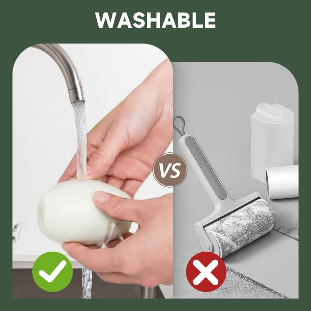 Reusable Extra Sticky Lint Roller Pet Hair Remover for Clothes Furniture Bedding Carpet Green