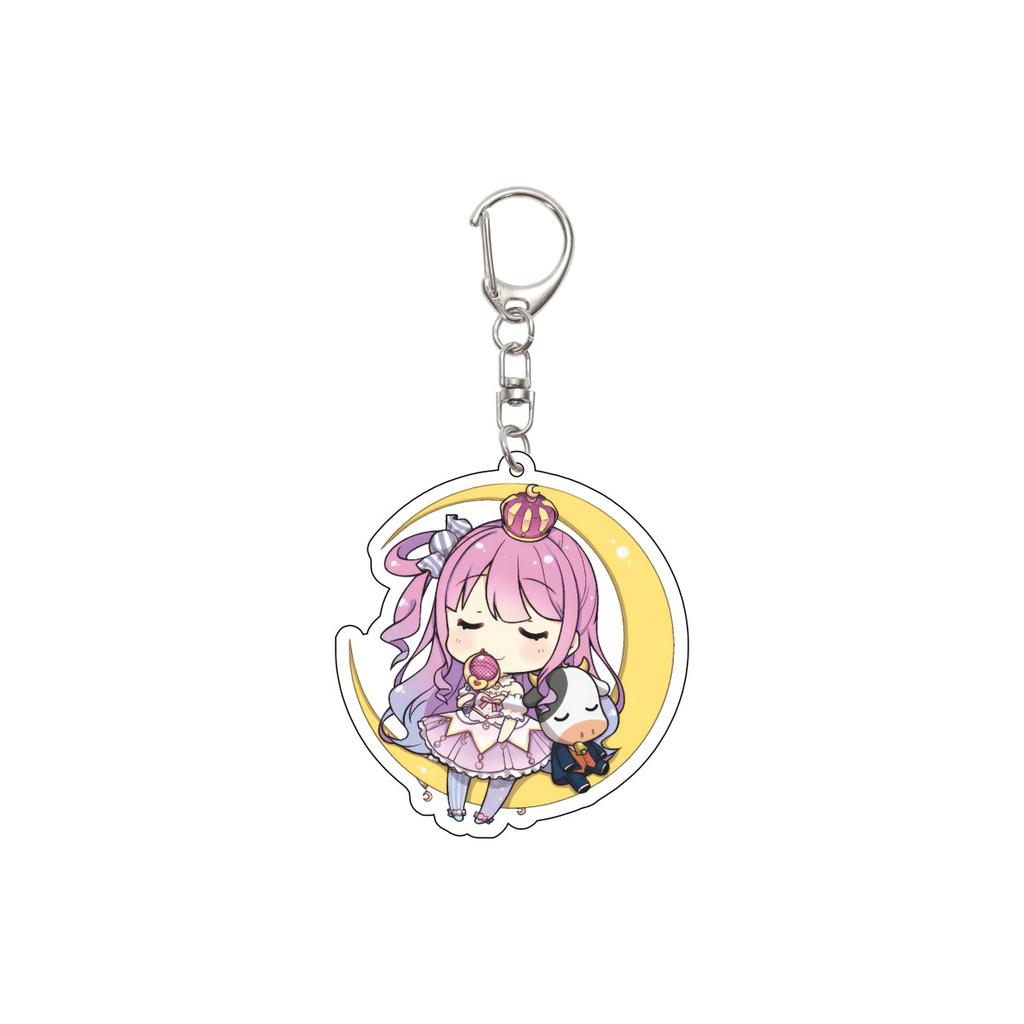 55MM Anime Hololive Keychain Hoshimati Suisei/Natsuiro Matsuri/Akai Haato Key Chain Acrylic Model Plate Christmas Gifts