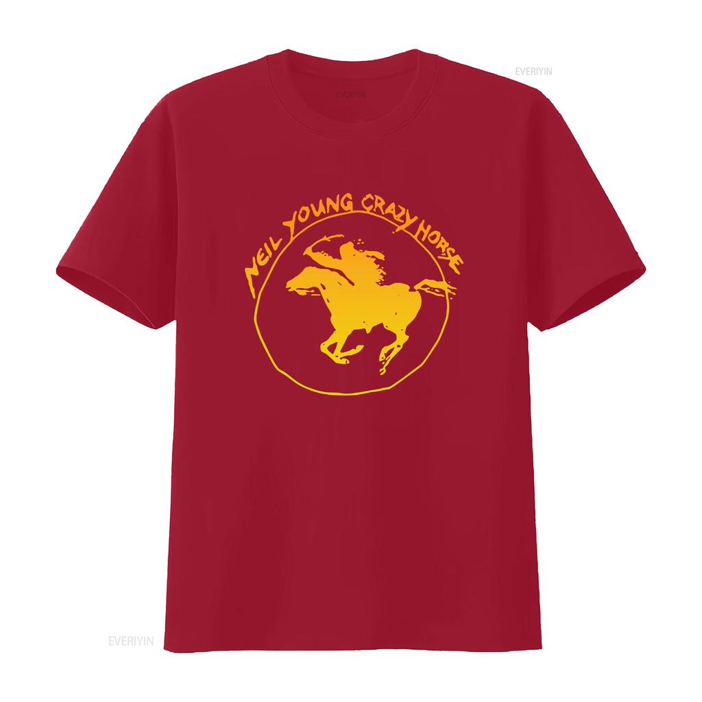Neil Young Crazy Horse Mens T Shirt S 5XL Long or s Rock Band  vintage Washed Casual fashion Stretched Breathable Slightly