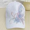 Women's Summer Thin Lace Flower Baseball Cap Fashion Versatile Sun Hat UV Protection Large Brim Visor Hat