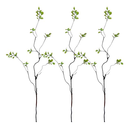3 Pcs Faux Fall Leaves Stems Artificial Ficus Branches Fall Ficus Foliage