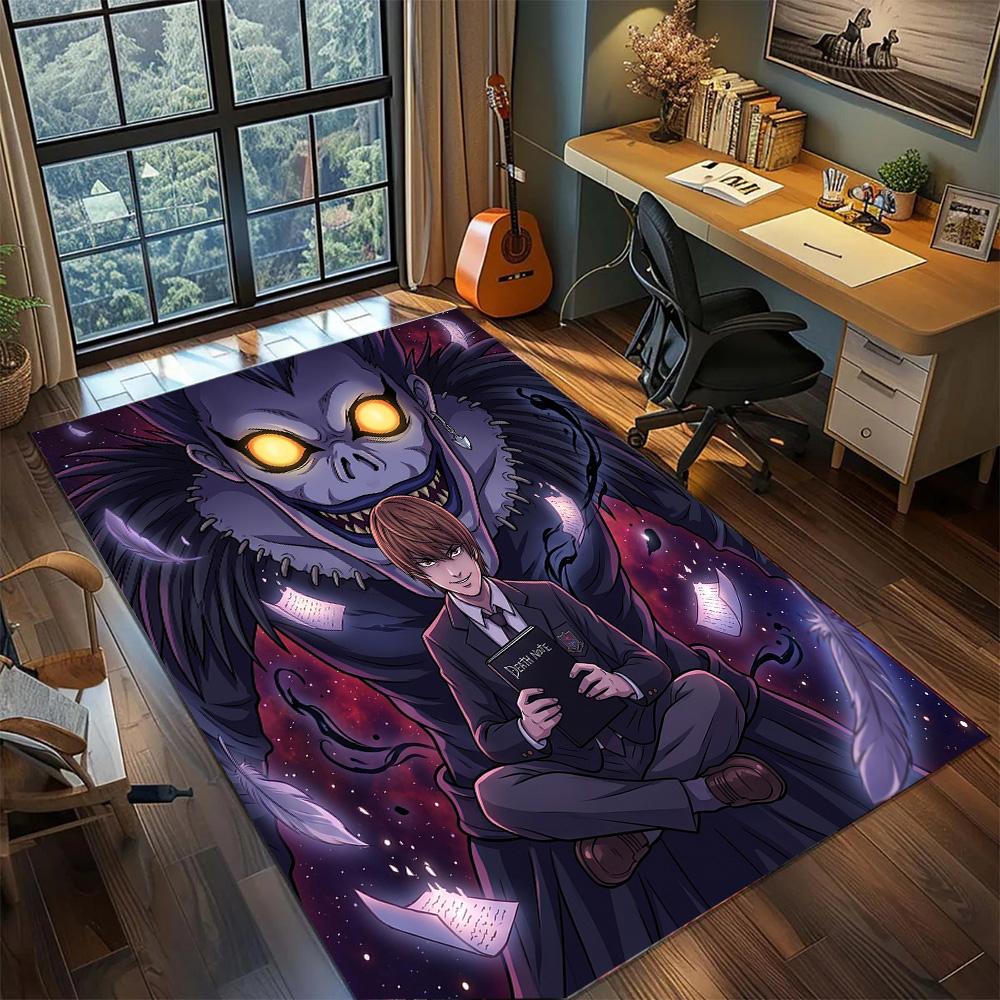 Death Note Washable Floor Mat Non Slip Large Area Rug Carpet Home Decor for Bedroom Gamer Room.-TING