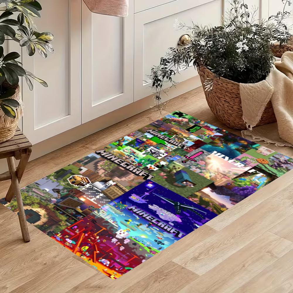 Minecraft Kitchen Floor Mat Nonslip Washable Soft Carpet Doormat Suitable For Bedroom Living Room Kitchen And Bathroom Home Decor