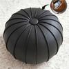 New Leather Fillable Ottoman Pouf Round Shape Low Profile Round Pouf Cover Luxury Style Floor Seat Cushion Sofa Side Use