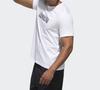 Adidas T Shirts Men's White Crew Neck Moderate Straight Fit GH4418