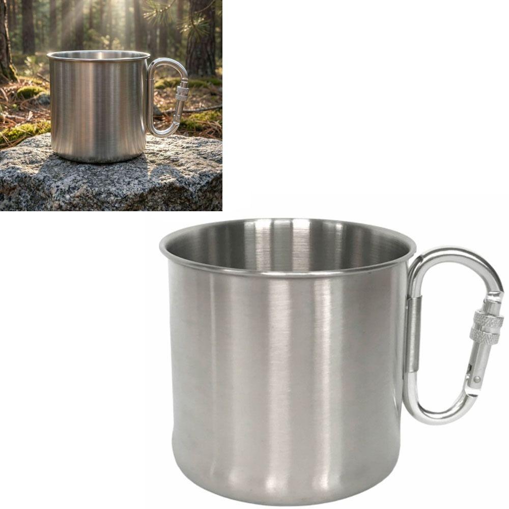 Stainless Steel Outdoor Backpacking Cup With Handle Portable Travel Cup  Outdoor Adventures