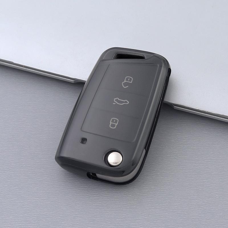 Volkswagen Key Case for Sagitar, Tiguan L, Bora, Polo, Lamando, Passat, Lavida - Transparent Series