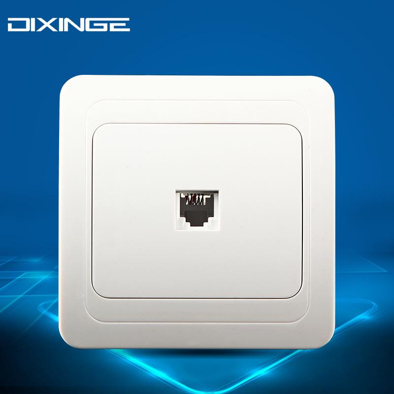 European Style Dual Socket: Two-Gang Telephone & Computer ABS Wall Panel