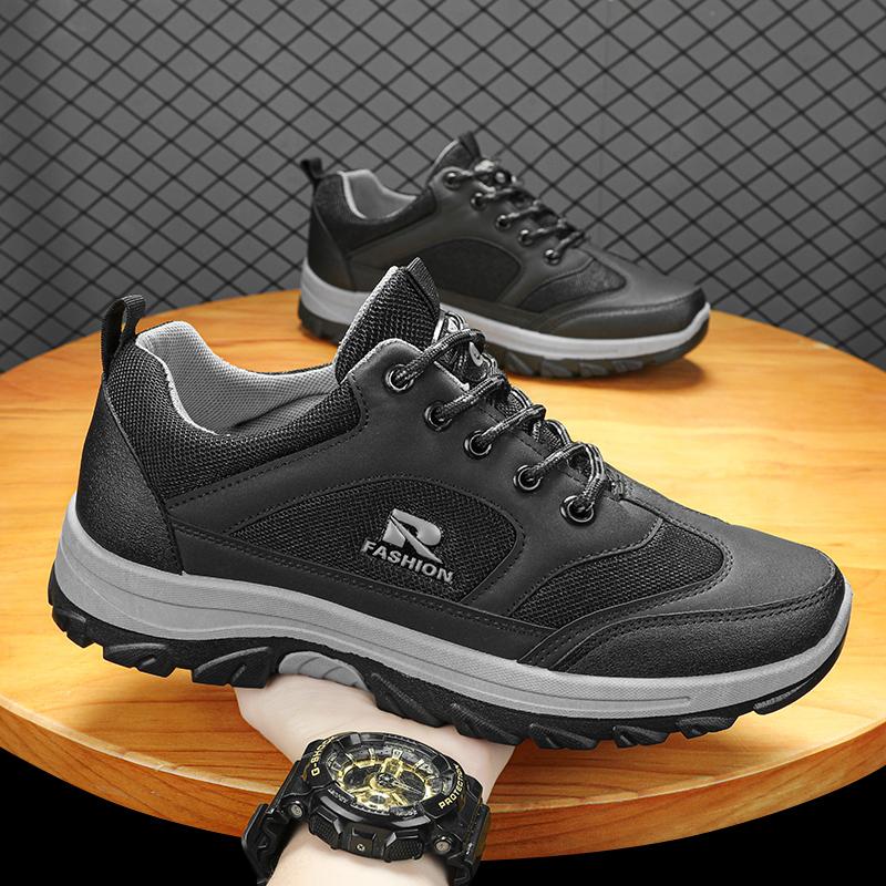 

Модные уличные водонепроницаемые походные ботинки для мужчин и женщин, нескользящая обувь для ходьбы, скалолазания, походов, горные спортивные ботинки, охотничьи мужские кроссовки 6.5 чёрный