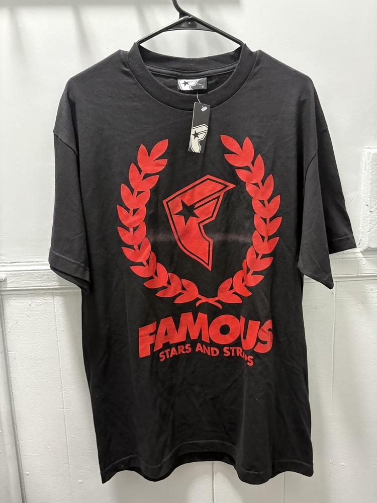 Famous Stars And Straps Shirt Mens Large Black Red Graphic Streetwear F Logo Unisex T-Shirt XXXL