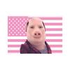 Funny PigMan Pink Flag Tapestry  Humorous Polyester Wall Hanging for Bedroom Dorm Man Cave Decor