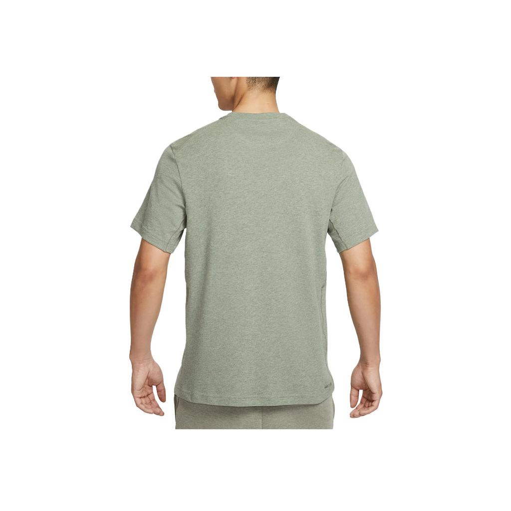 Nike Primary Logo Embroidered Quick-Dry Crew Neck Short Sleeve T-Shirt Men Tops Light-Army-Green Color-Block DV9832320