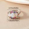 Fashion Unique Color Zirconia Ring New Light Luxury Exquisite Retro Ladies Wedding Jewelry Accessories Birthday Gift