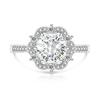 Copper Bright Millennium Cut High Carbon Diamond Plum Blossom Crown Ring Ladies Glamour Jewelry