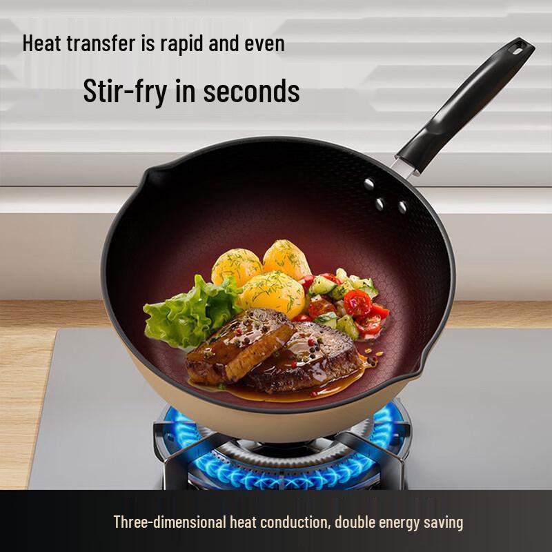 Yoshida Craftsman 34cm Honeycomb Non-stick Wok