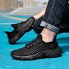 Breathable Men's Cutout Mesh Running Shoes Lightweight Design Shock Absorption Lightweight Athletic Shoes
