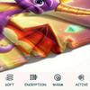 1PC Spyro the Dragon Print Flannel Blanket, High Quality Comfortable for All Seasons, Home Decor, Warmth and Comfort, Perfect for Christmas Gifts