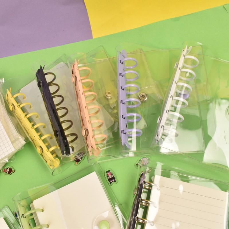 Transparent PVC A5 Planner Cover with Refillable Binder & Zipper Bag