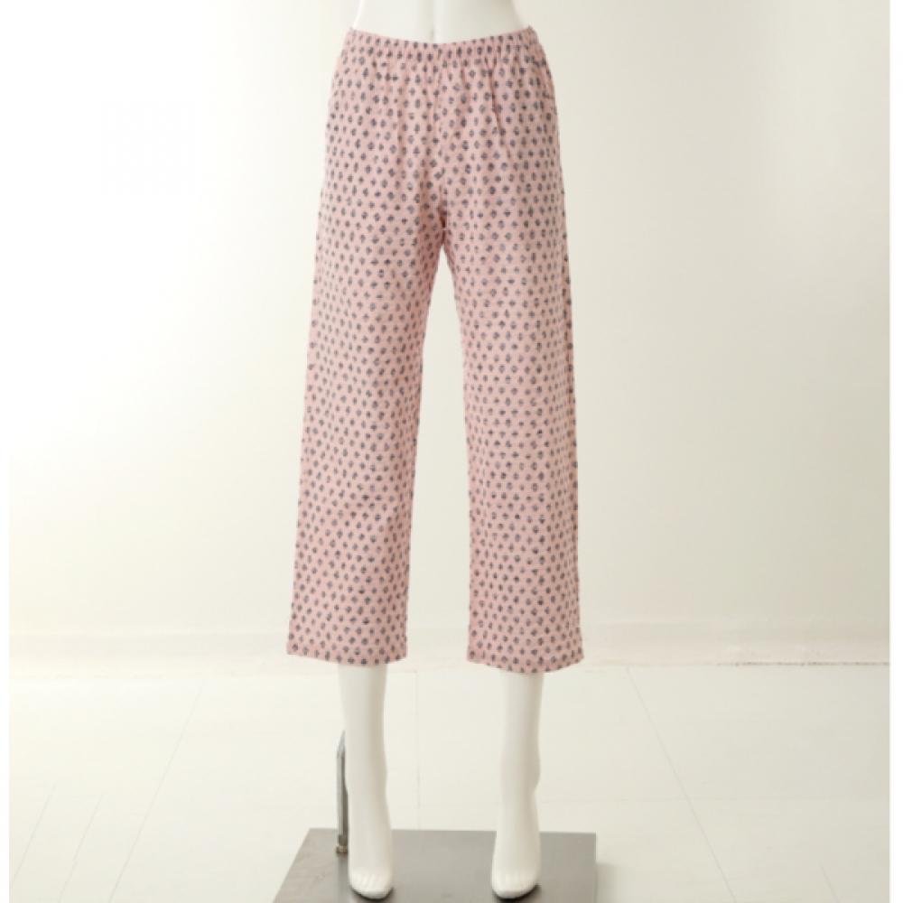 Wacoal Cotton+rayon Yoru Diamond Print Women S Loungewear 9 Part pantS Wpa365wp Pink/100