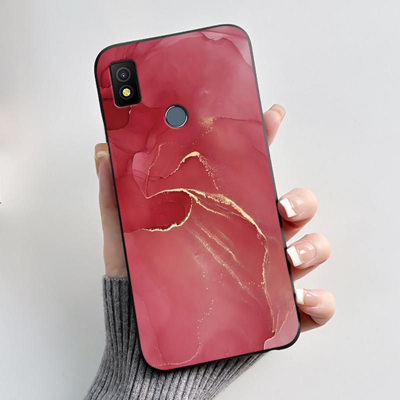 Etui Luksusowe Urocze Króliczek Miłość Śmieszne Czarne Miękkie Silikonowe TPU Ochronne Etui na Telefon dla Cricket Icon4 Tylna Klapka