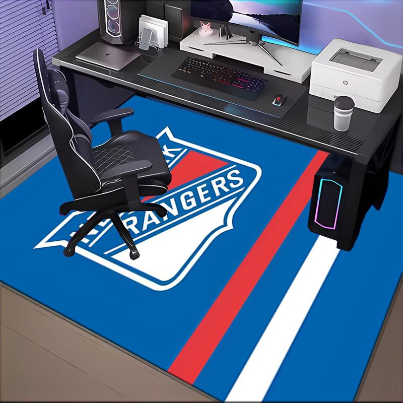 New York Crest Floor Mat for Living Room, Game Rooms, Office, Bedroom, Office Floor Mat Playful Design, Christmas Fan Gifts