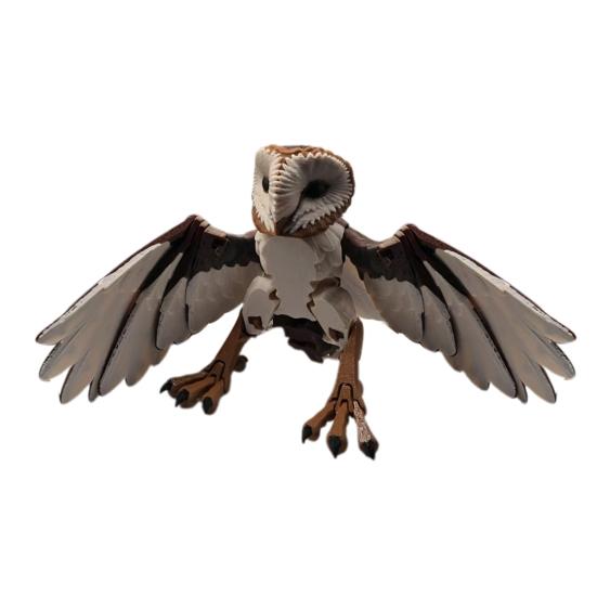 

3D-печатная фигурка совы, подвижная фигурка сипухи, настольная фигурка совы с возможностью изменения позы, снимающая стресс коричневый