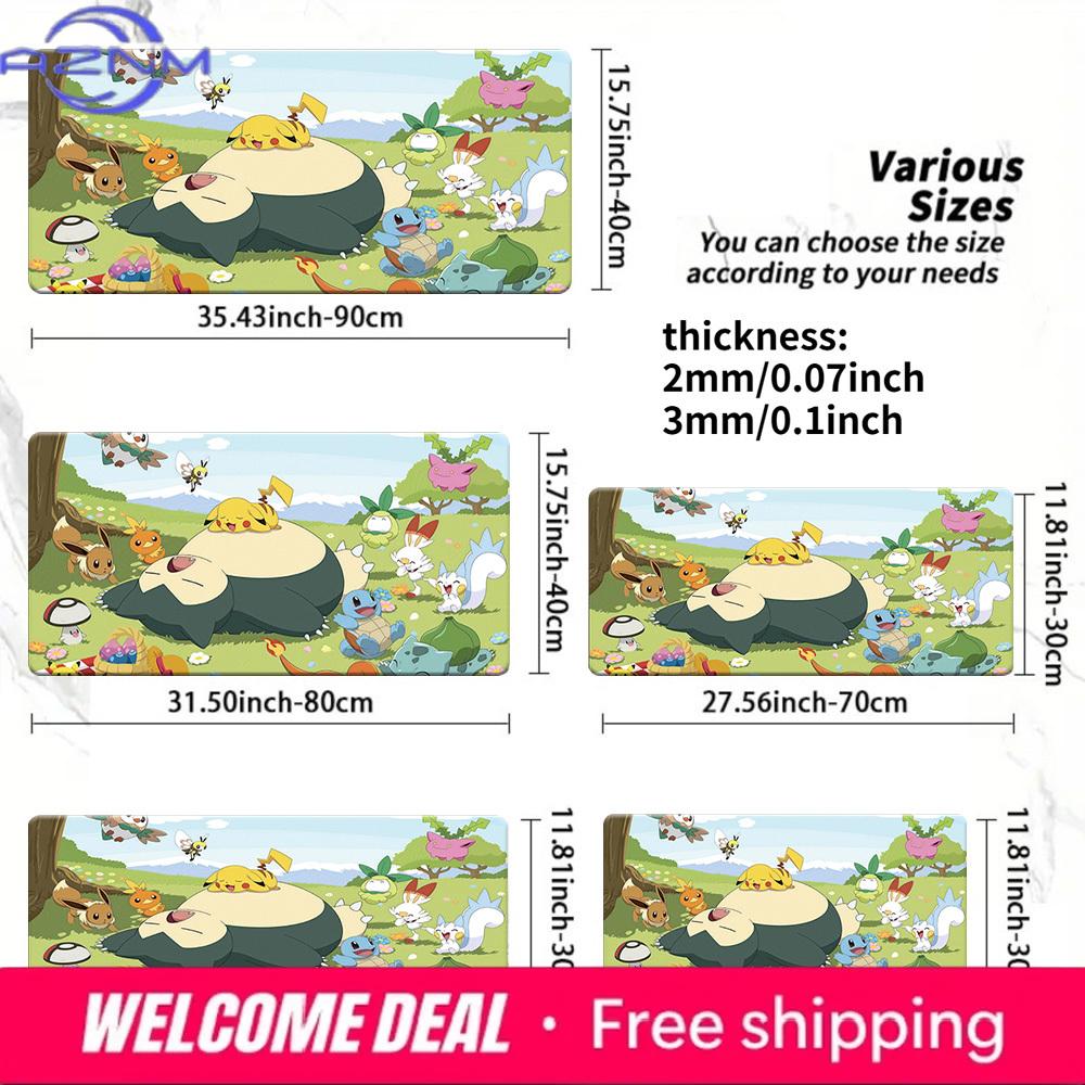 Pokmon Snorlax Friends Forest Gaming Mouse Pad NonSlip Desk Mat 30x80x0.2cm